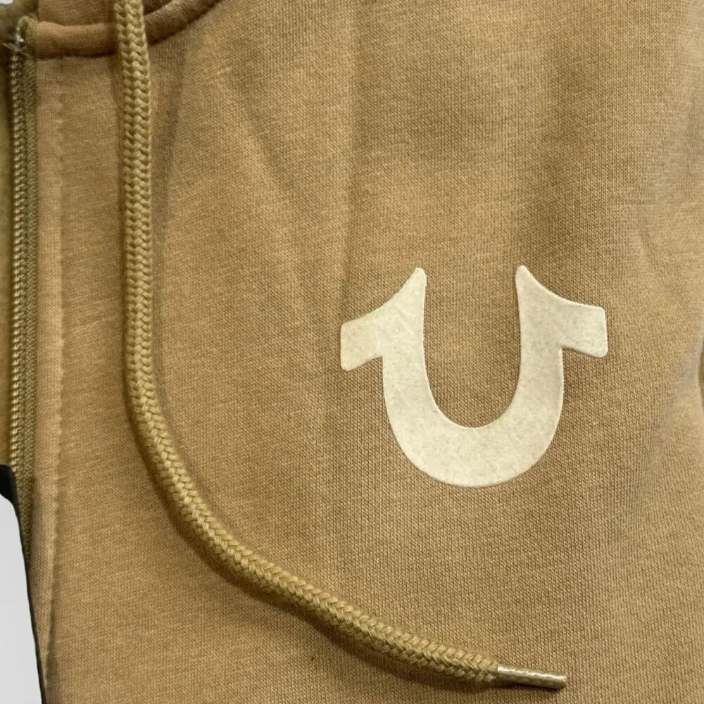 True Religion Big Horseshoe Zip Hoodie NWT Flocked‎ Logo Streetwear